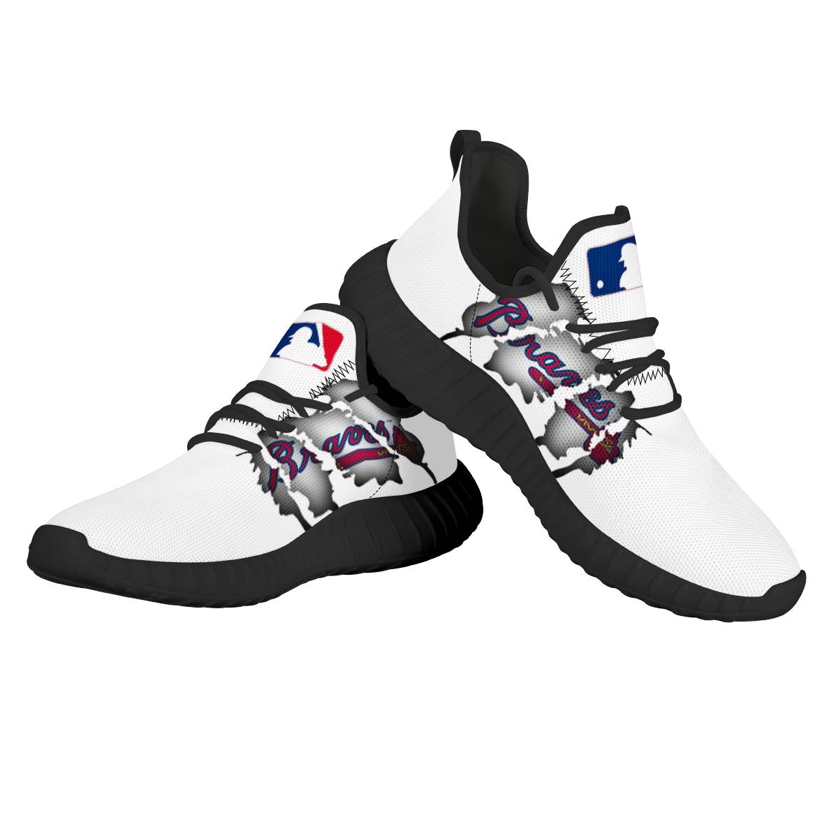 Men's Milwaukee Brewers Mesh Knit Sneakers/Shoes 002